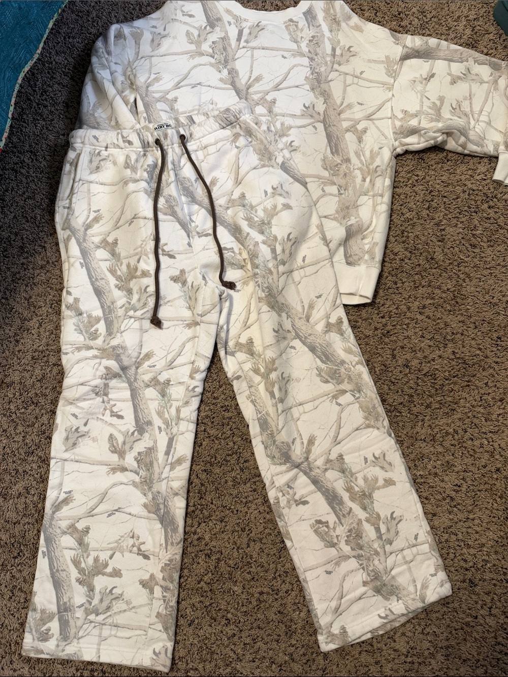 Dairy boy white camo matching set